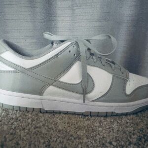 Men’s classic Nike Dunk Low - Gray and White Low-Top Sneakers